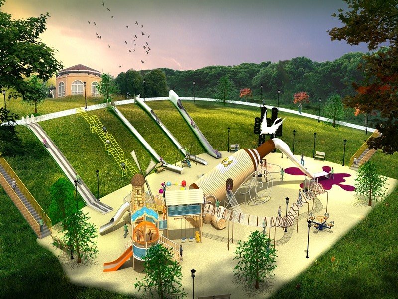 outdoor playground customized by dream garden