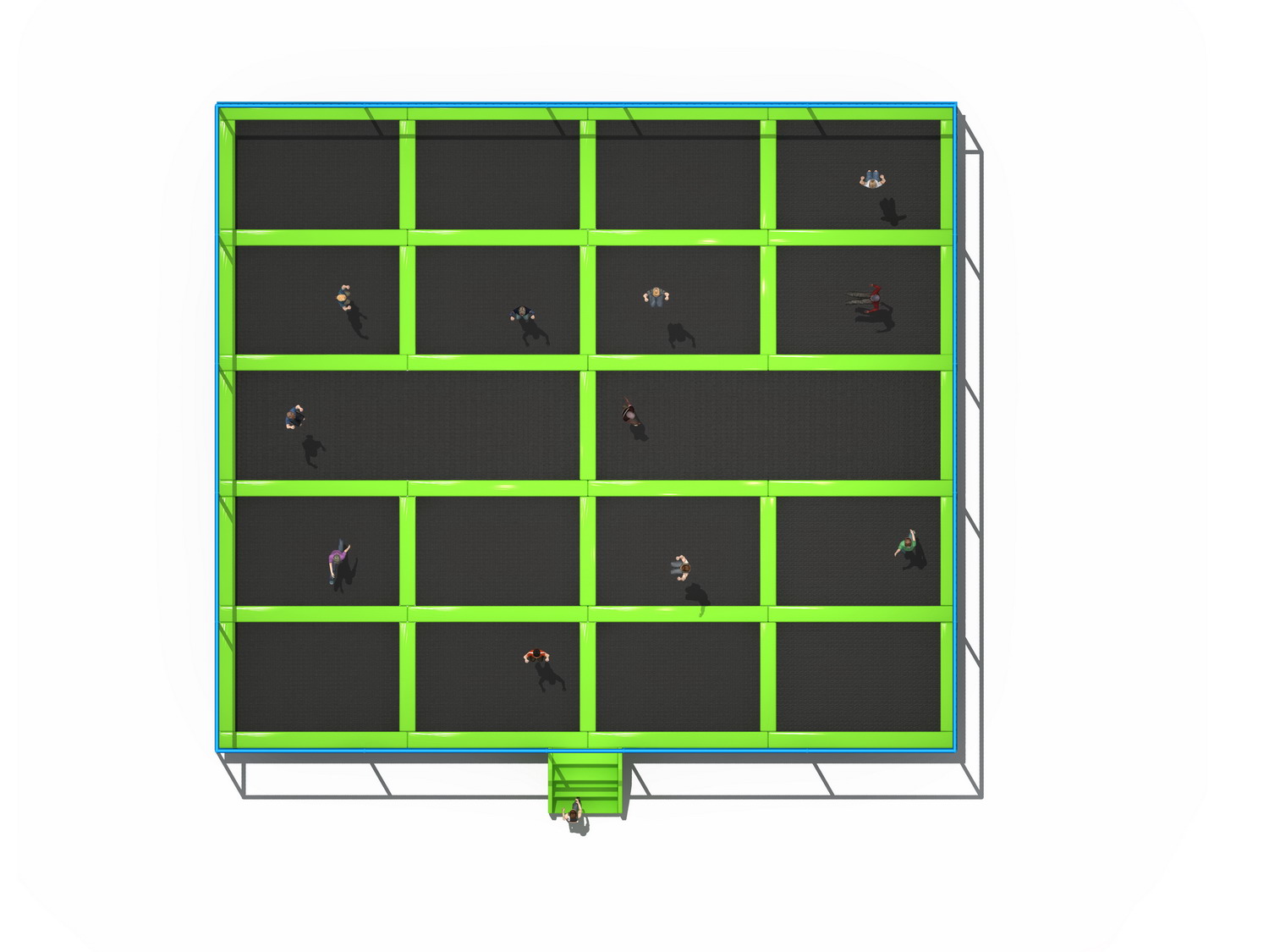 dream garden trampoline park equipment price