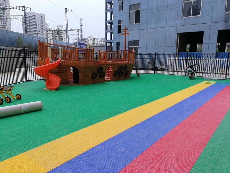 Kindergarten wooden pirate ship theme park