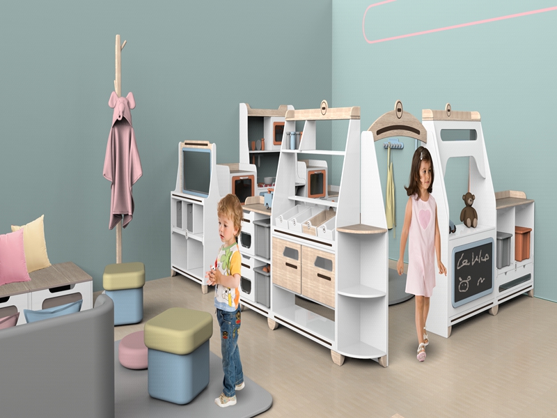 teamson kids wonderland ariel 2 in 1 doll house & play kitchen