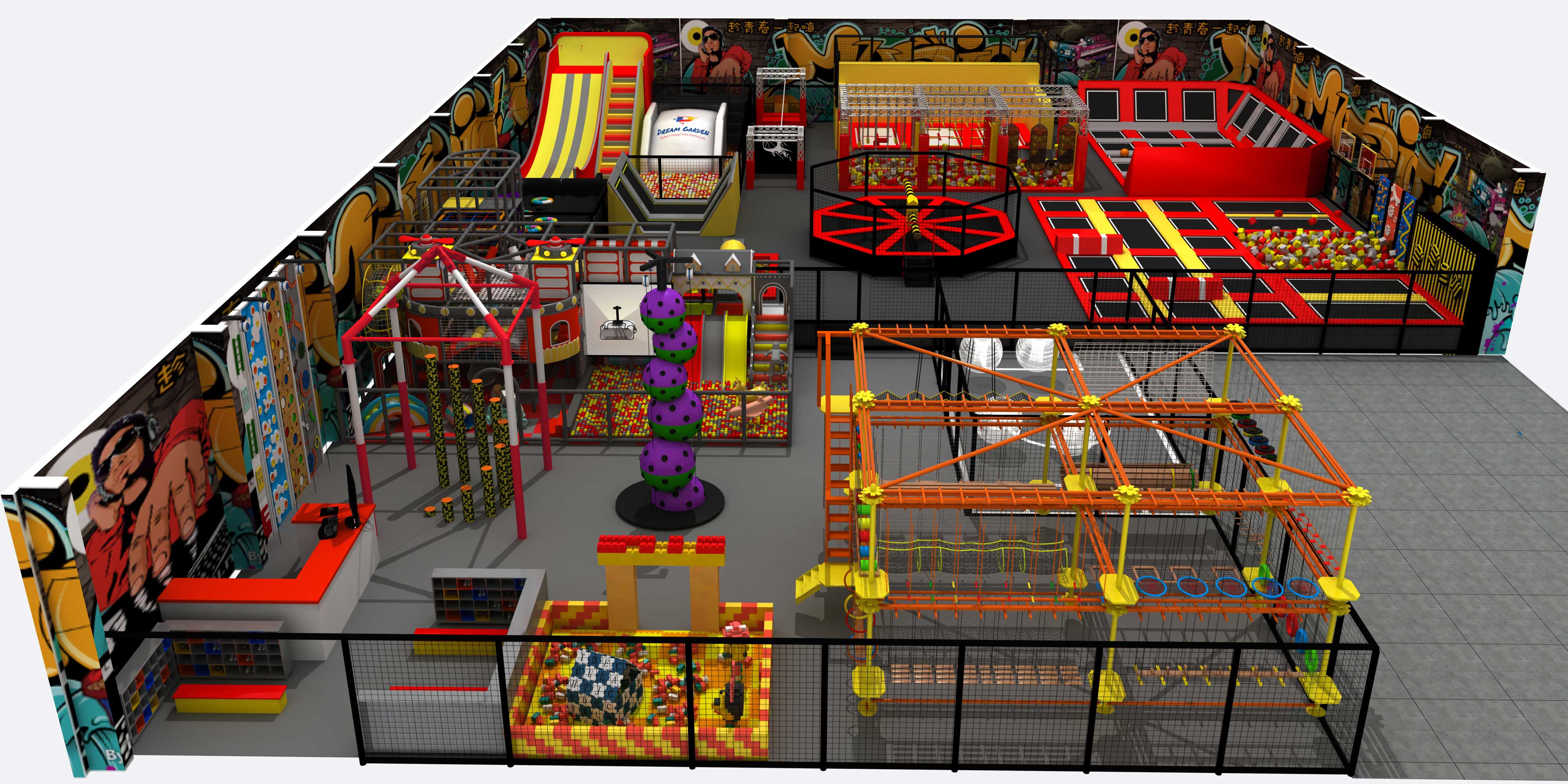 trampoline park builder