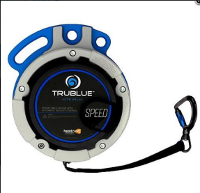 trublue auto belay for trampoline park and climbing wall game