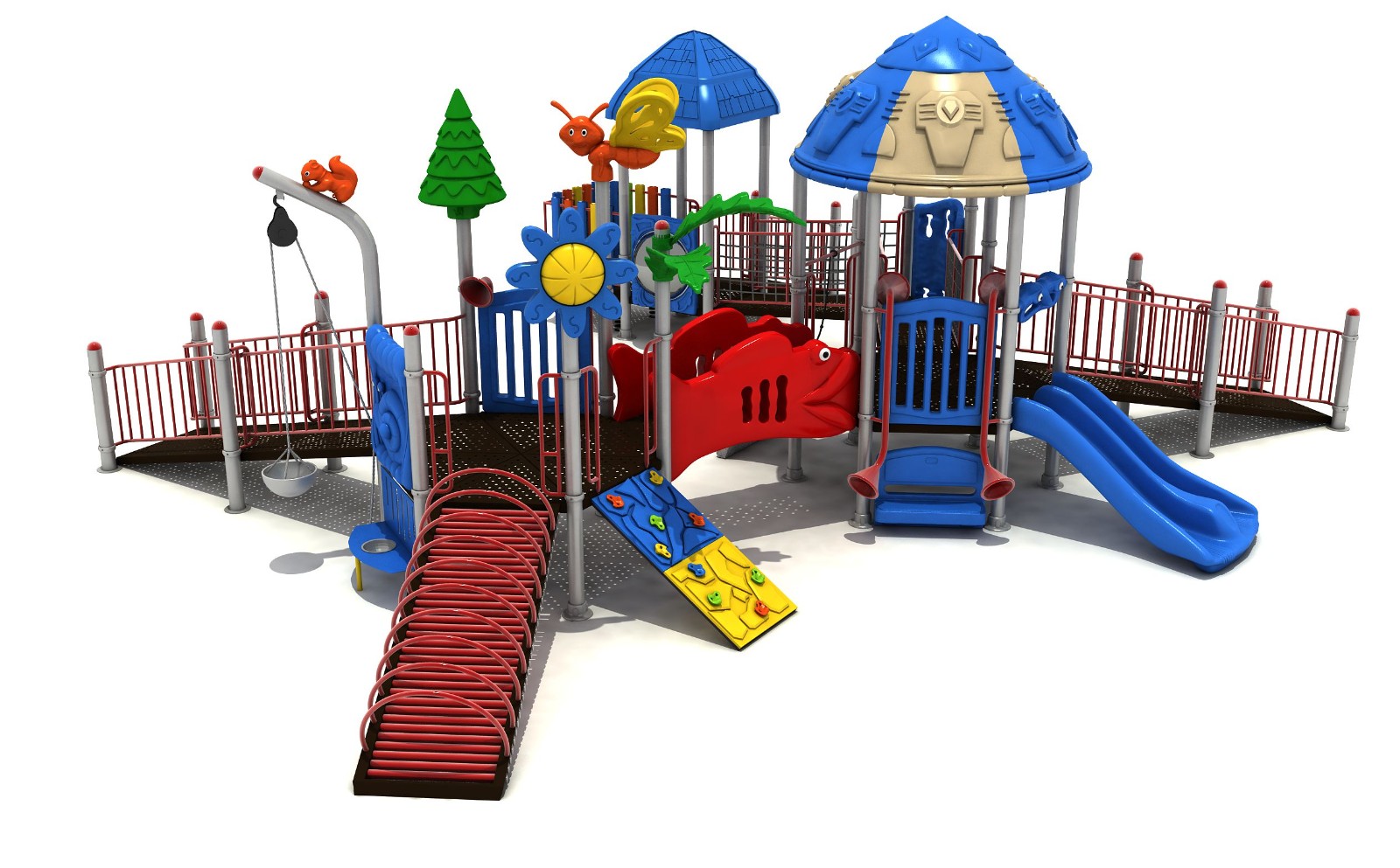 Handicap accessible playground equipment