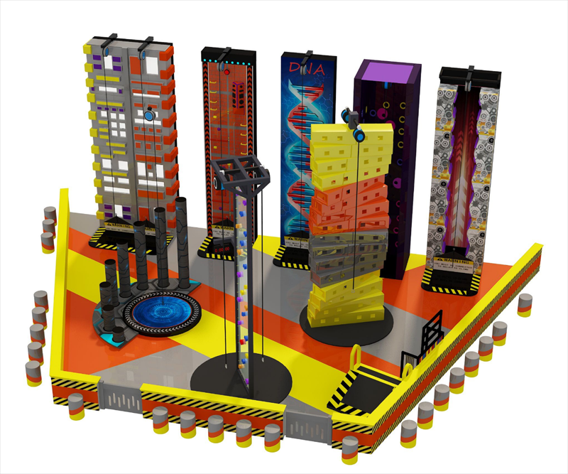 indoor play equipment with Rock climbing for sale.png