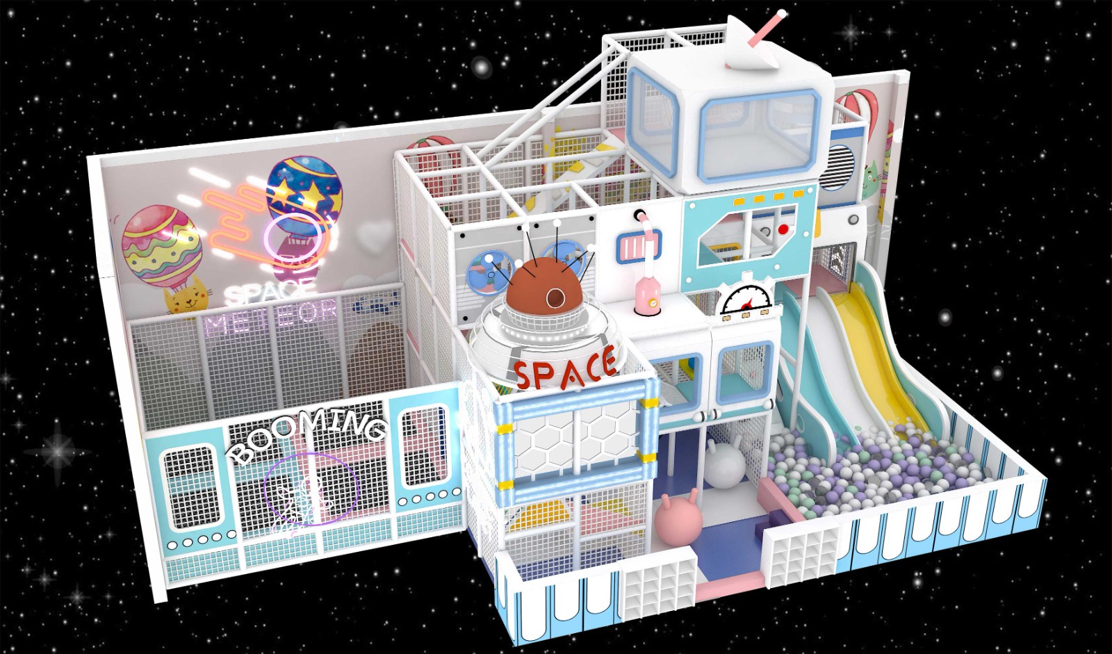 4 Level Space Theme Indoor Playground For sale