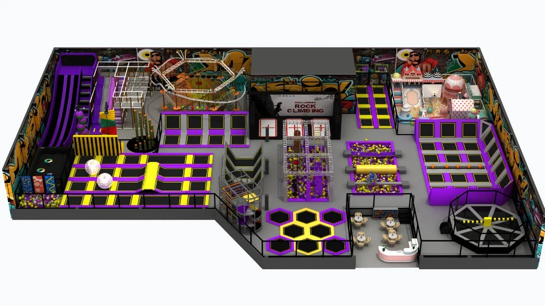 Trampoline park design made for france's client