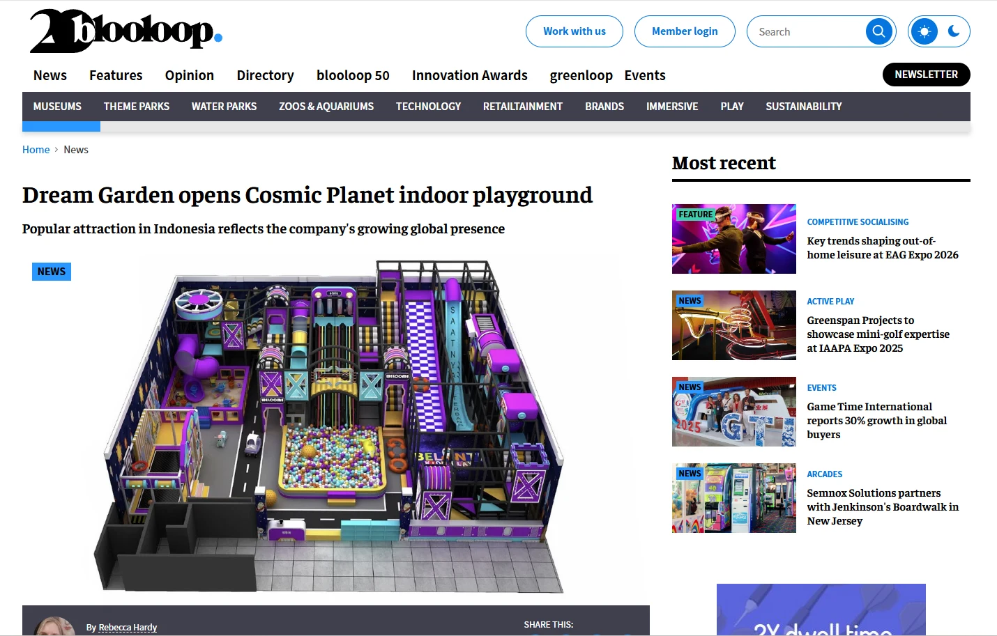 Media Coverage: Blooloop Features Dream Garden’s “Cosmic Planet” in Indonesia
