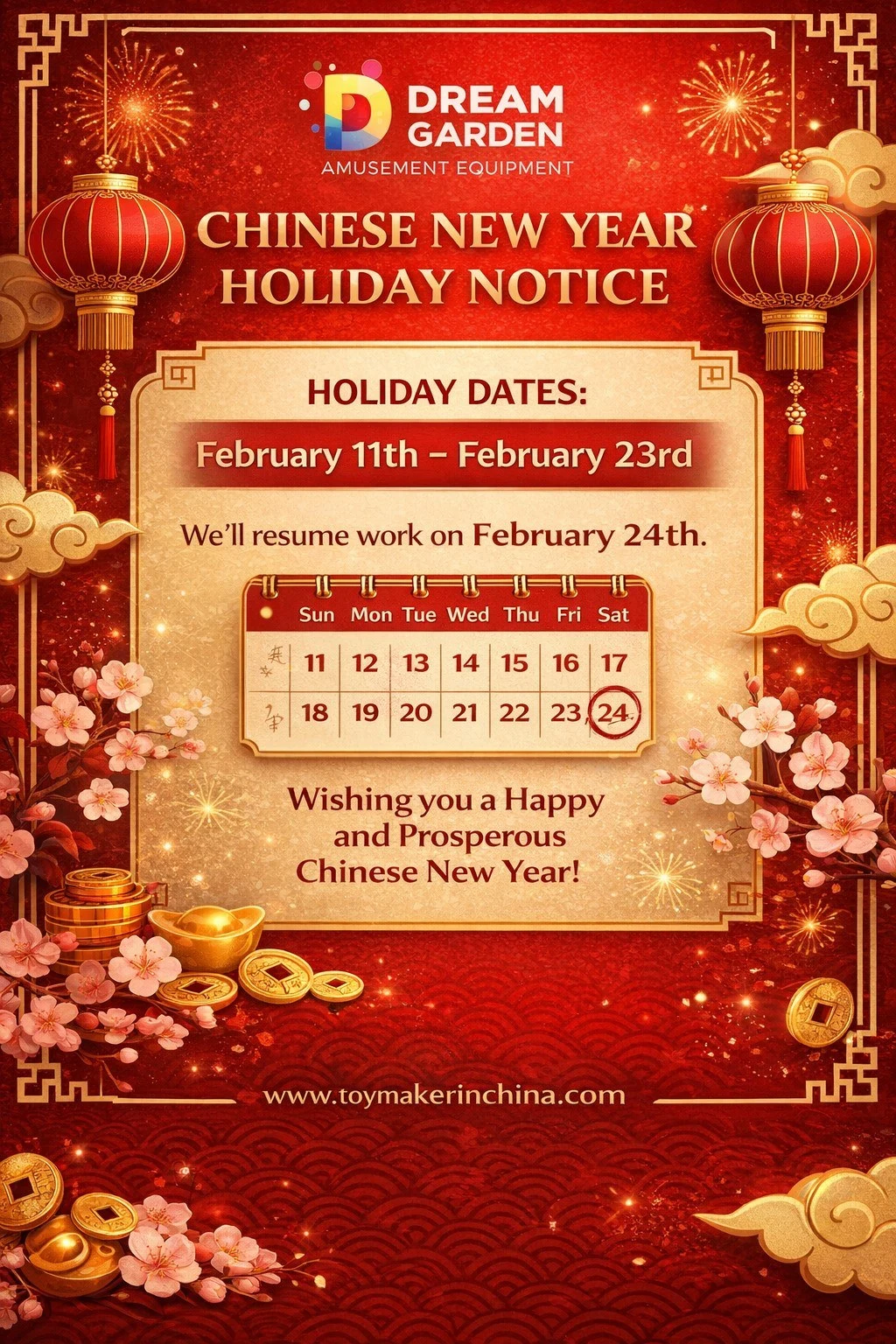 Chinese New Year Holiday Notice