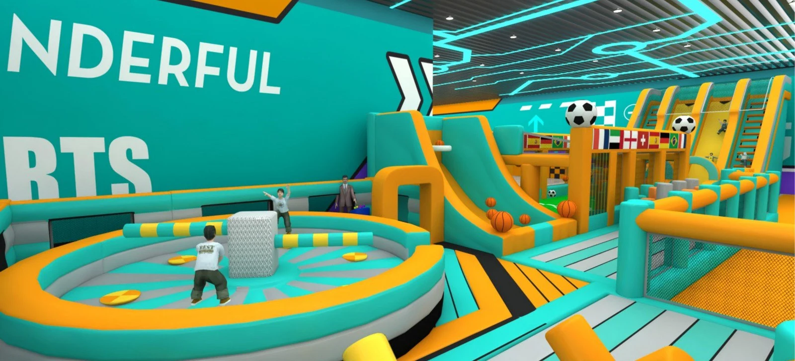 Commercial indoor playground design for kids play center