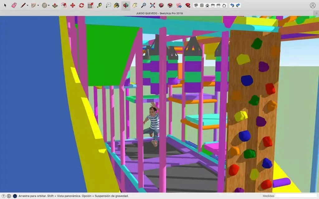 Proyecto de diseño de parque infantil interior en Valencia, Los Rios, Ecuador, Sudamérica