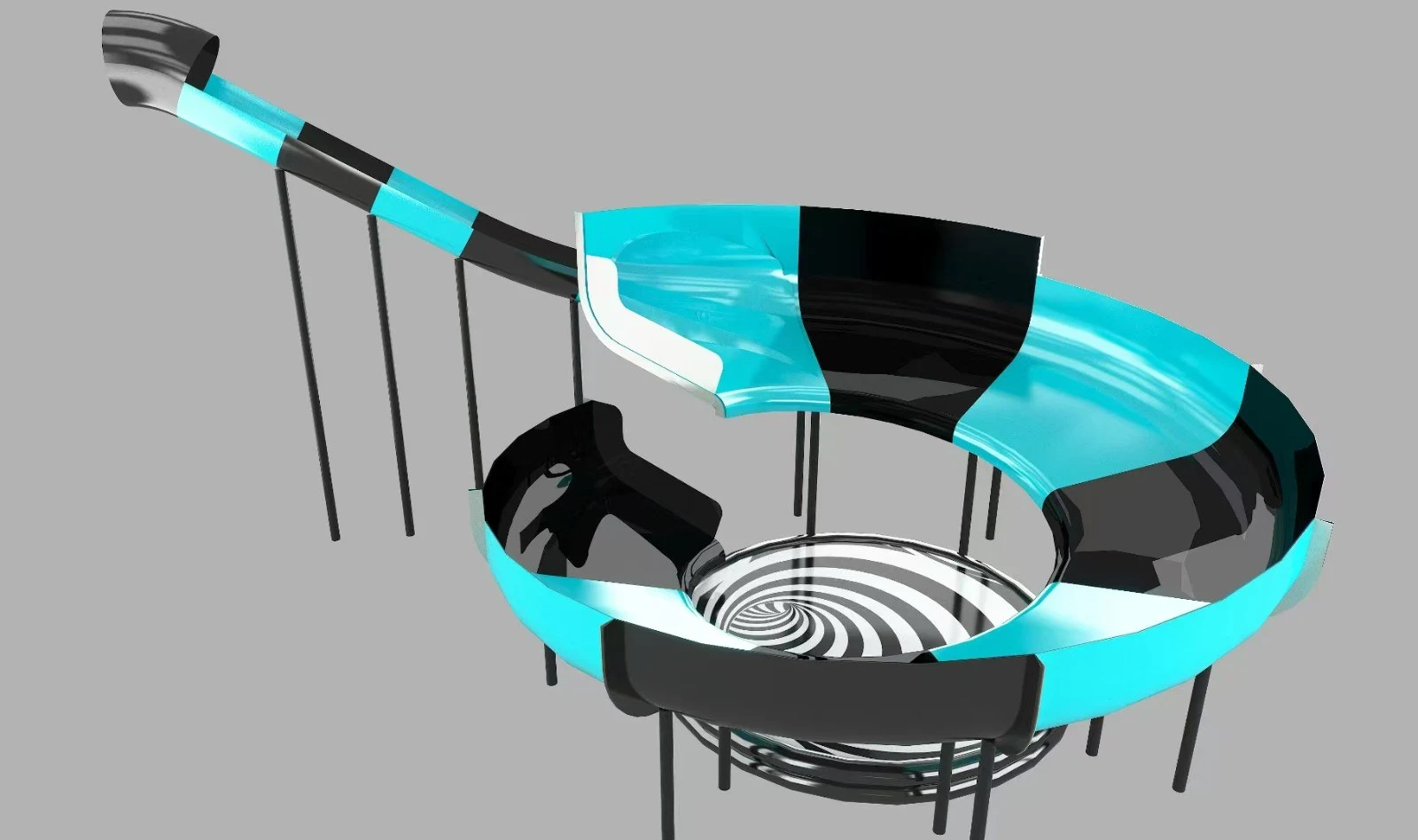 Spiral Bowl Slide for Indoor Playgrounds