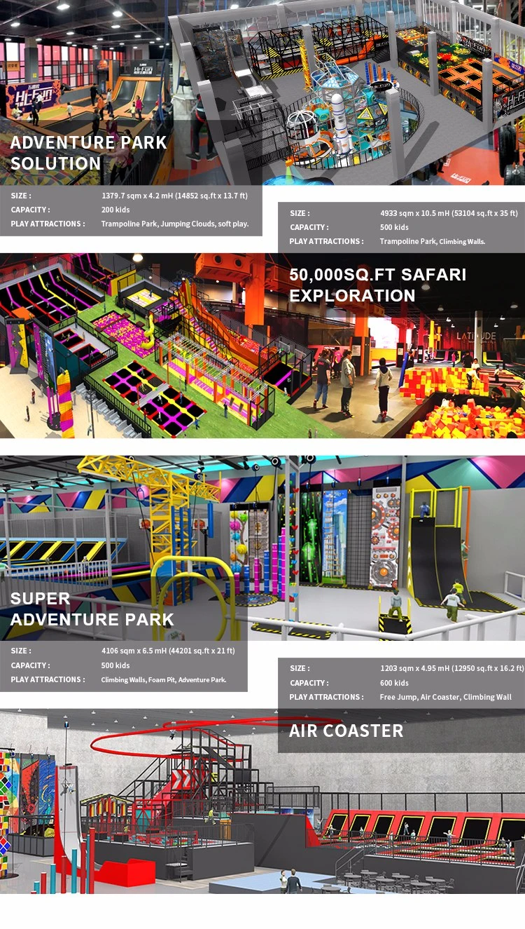 Cheer Amusement 1000SQM Indoor Sports Adults Fun Park Commercial Trampoline Park Equipment for Indoor Playground