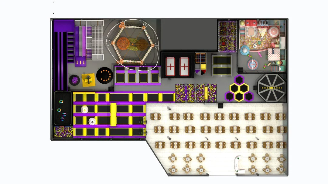 Trampoline park design made for france's client