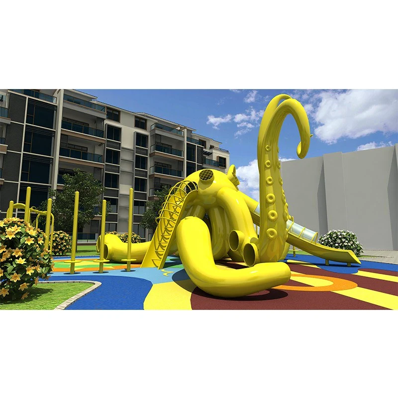 Octopus Theme Outdoor Playground | Custom Fiberglass Slides Dream garden Manufacturer