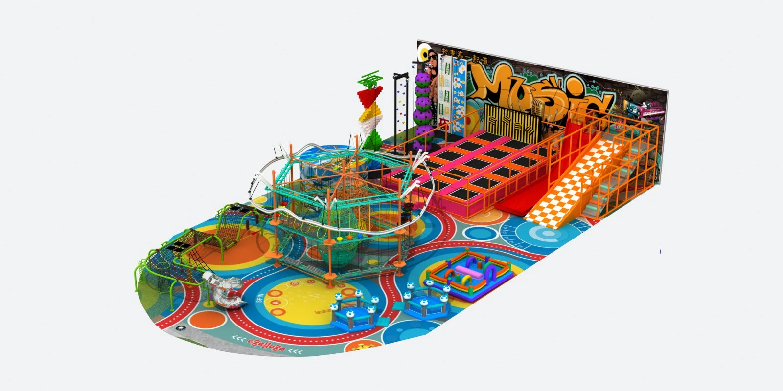 Indoor comprehensive children's playground design