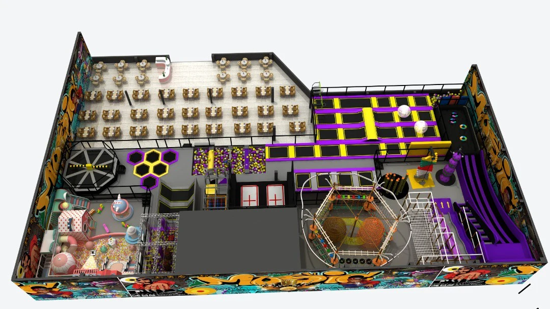 Trampoline park design made for france's client