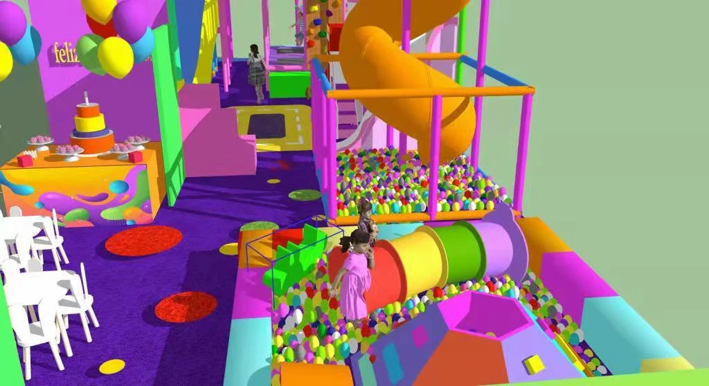 Proyecto de diseño de parque infantil interior en Valencia, Los Rios, Ecuador, Sudamérica