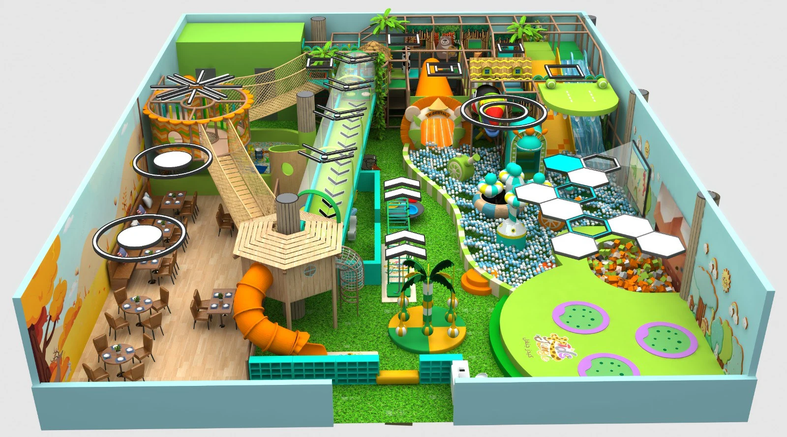 Comprehensive Indoor Playground Design for Saudi Arabia Client-Jungle themed indoor play equipment