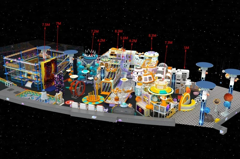 Galaxy-Themed Indoor Playground Design – 1200 sqm, ASTM & TUV Certified