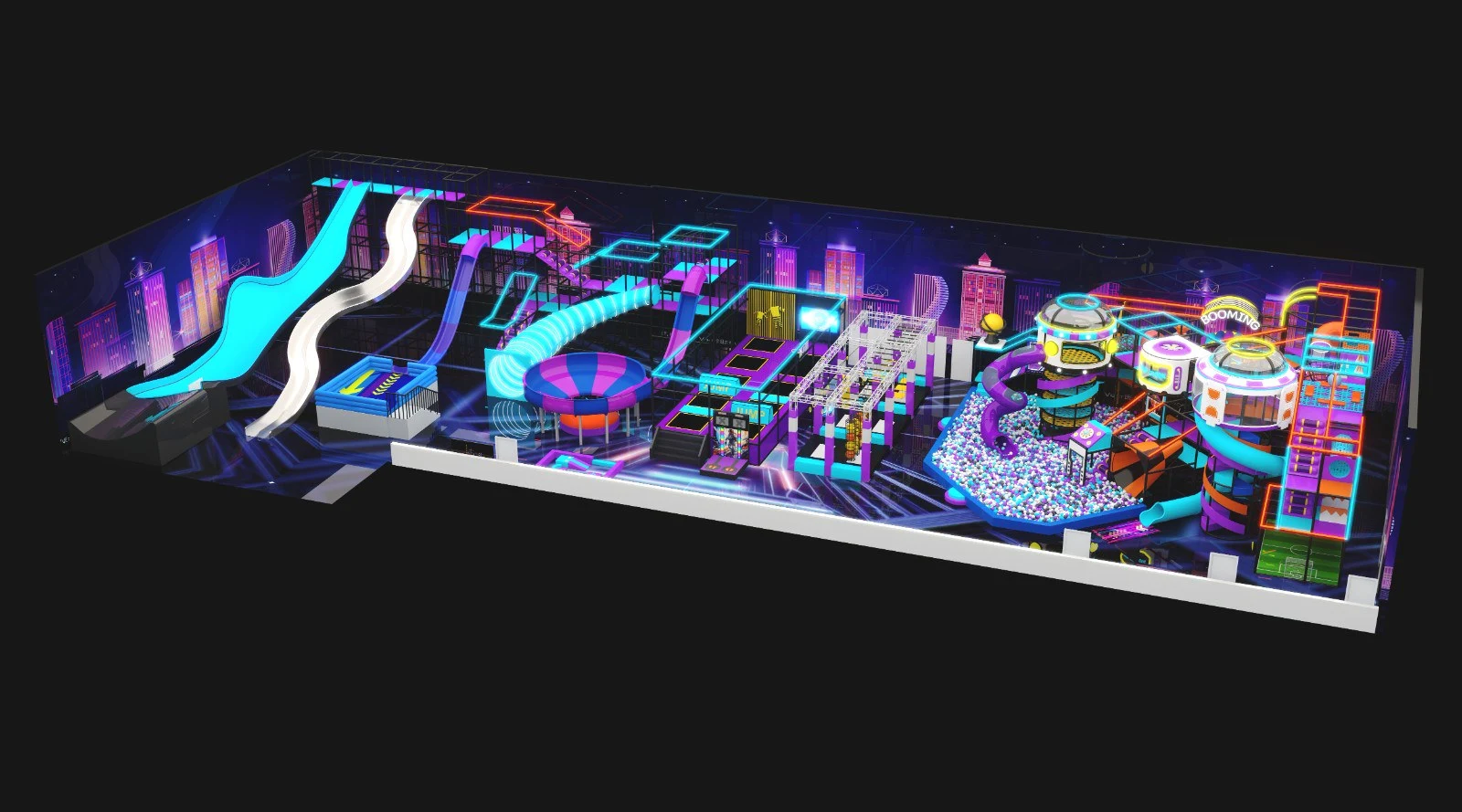 Neon City Adventure Indoor Playground – Large-Scale Family Entertainment Center Solution