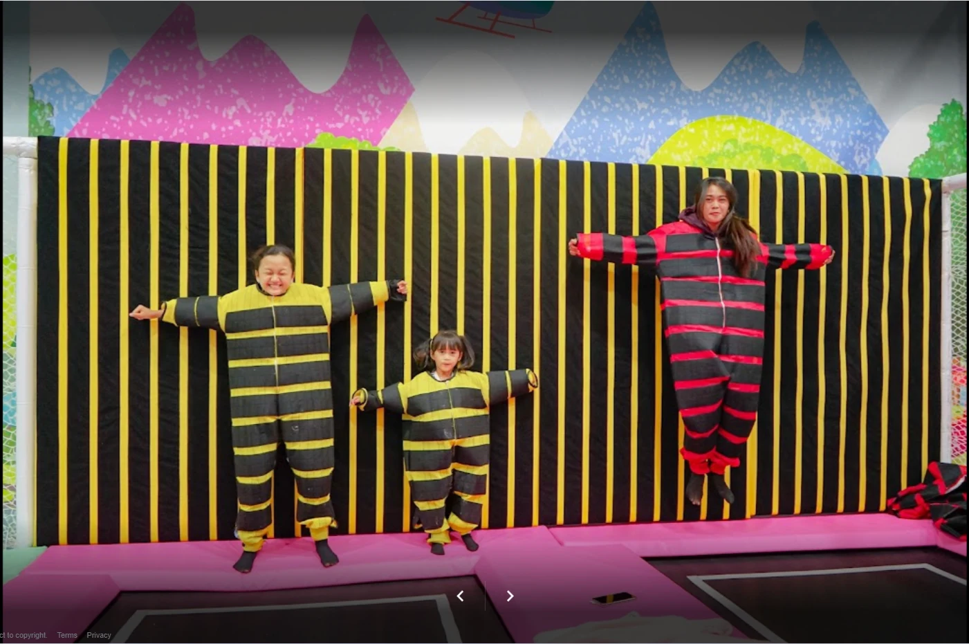 sticky wall for trampoline game