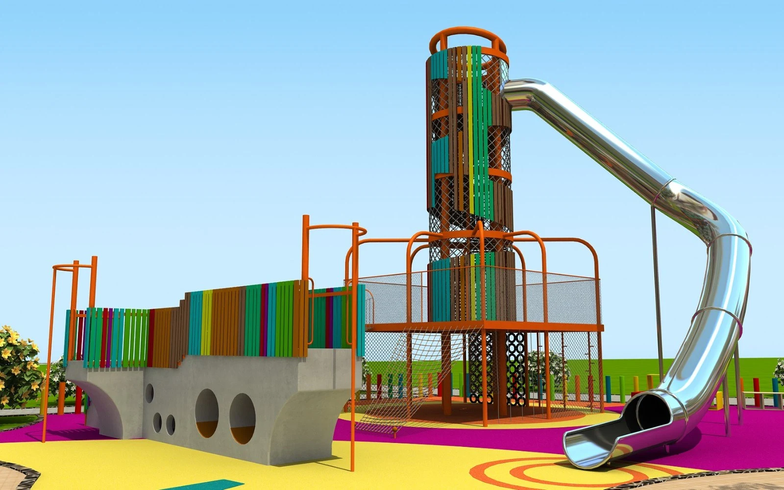 outdoor play tower