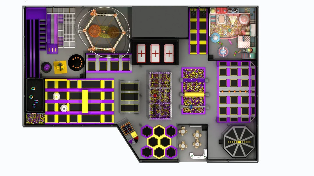 Trampoline park design made for france's client