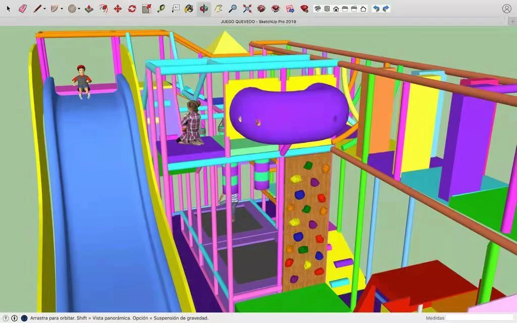 Proyecto de diseño de parque infantil interior en Valencia, Los Rios, Ecuador, Sudamérica