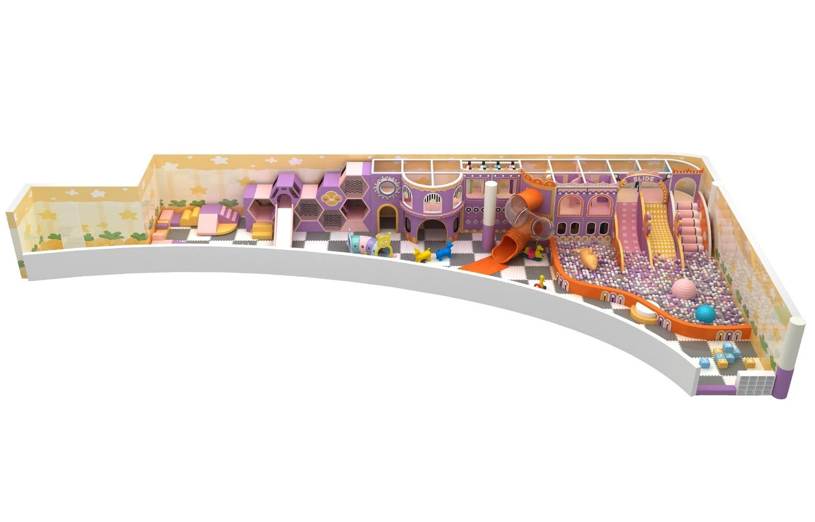 Customized kid's indoor playgorund equipment-ASTM standard
