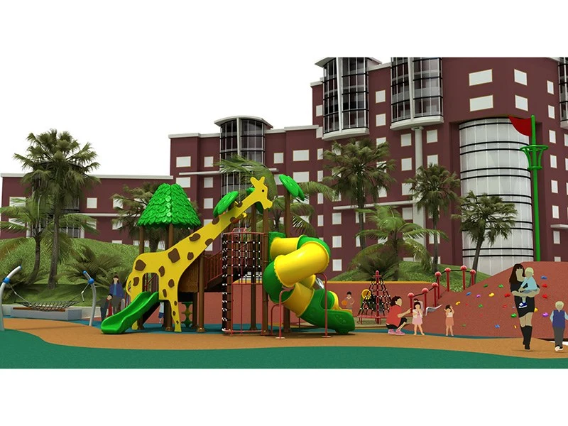 Giraffe-Themed Outdoor Playground Set