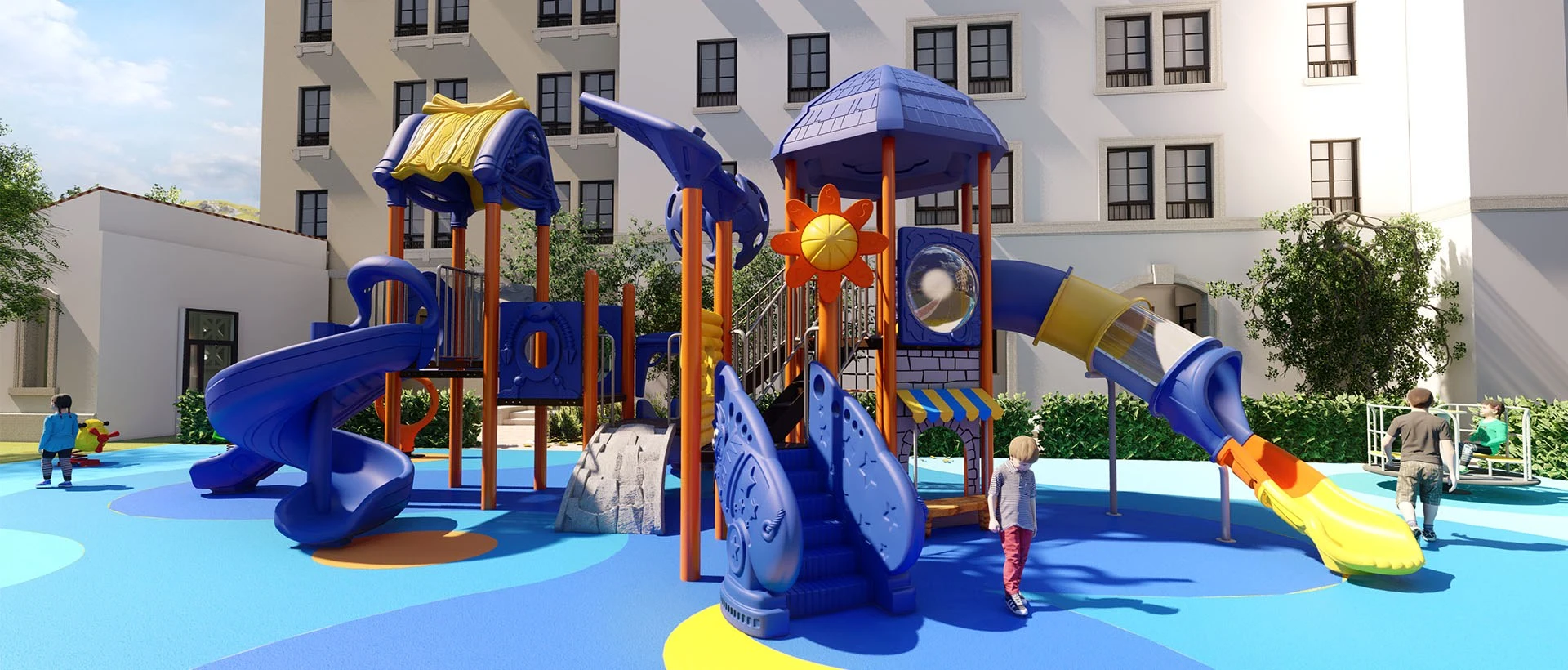 Outdoor theme park equipment for school
