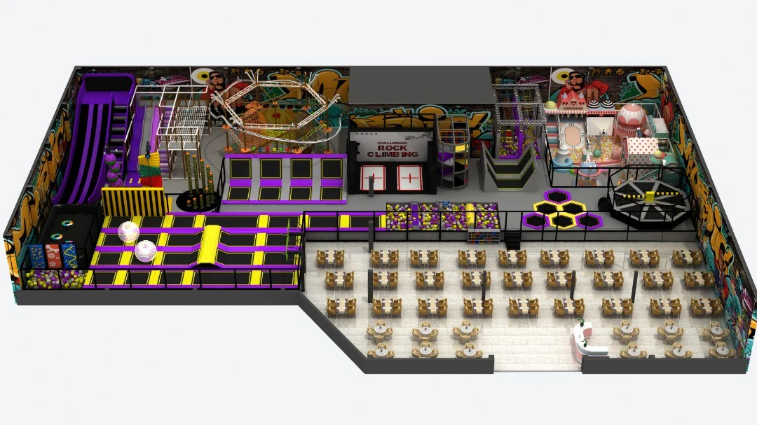Trampoline park design made for france's client