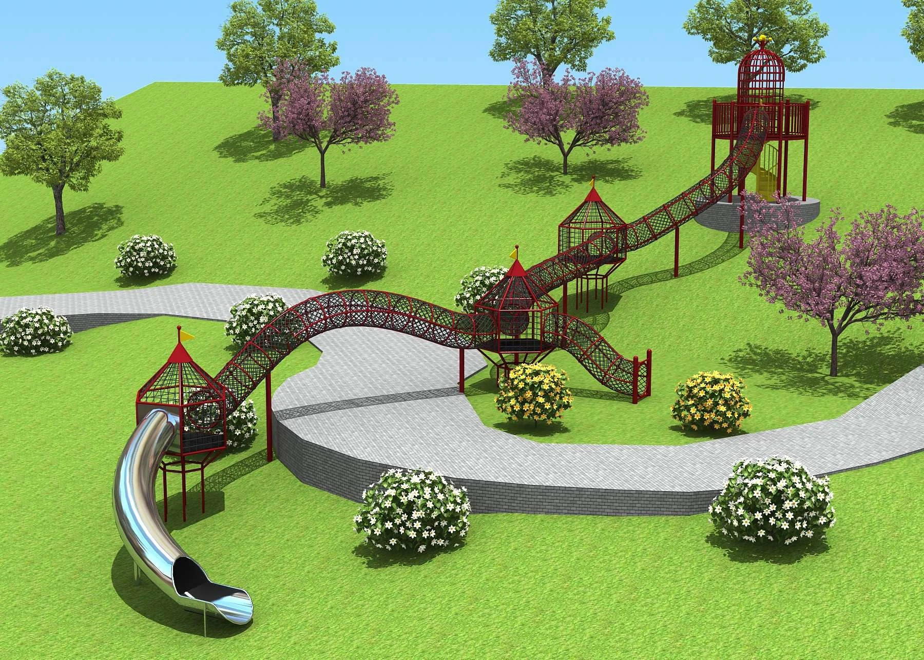 outdoor jungle gym design