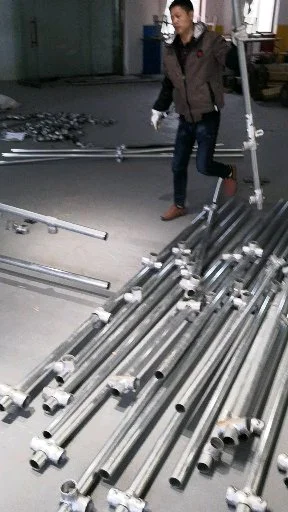 Hot dip galvanized structural pipe fittings and clamps