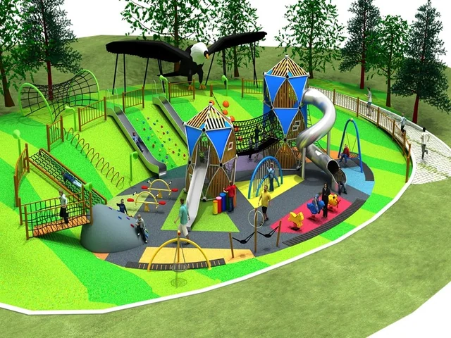 Close-up equipment detail of High Altitude Adventure Thrill Park