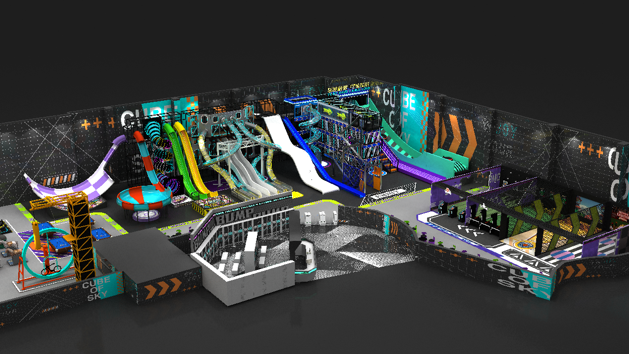 High Altitude Adventure Thrill Park in Dallas, Texas, USA — completed commercial installation